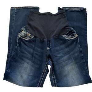Wallflower Maternity Bootcut Stretch Belly Panel Denim Jeans Size Large